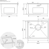 ML-Design Küchenspüle mit Ab- und Überlaufgarnitur, Silber, aus Edelstahl