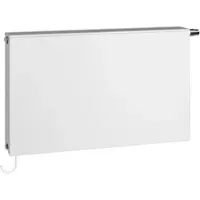 Kermi Heizung Kermi x-flair Plan Flachheizkörper, Typ 22, RAL 9016 seidenglanz, 605x1305x102 mm, 10 bar, mit Ventil, Wärmeleistung 45/35-20: 913 Watt