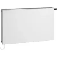 Kermi Heizung Kermi x-flair Line Flachheizkörper, Typ 22, 505x1105x102 mm, weiß RAL 9016 seidenglanz, 10 bar, mit Abdeckung, 697 Watt Wärmeleistung