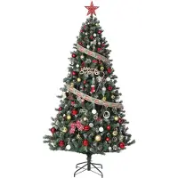 StarTech.com Künstlicher Weihnachtsbaum - Pop-up-Modell - 274 cm - Weißes PVC - Gemischte Zweige - Automatische Öffnung - 259 Zweigspitzen - Tannenzapfen