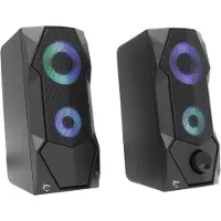 White Shark FLOW, 2.0 Kanäle, Kabelgebunden, 5 W, 180 - 20000 Hz, Schwarz
