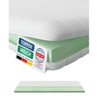 AM Qualitätsmatratzen | Basic Komfortschaum-Topper | 80x210 cm | 6 cm Höhe | Matratzentopper | 80/210 | Komfortschaum Topper