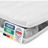 AM Qualitätsmatratzen | Basic Topper | 100x210 cm | fest | 6 cm Höhe | Matratzentopper | 100/210 | Komfortschaum Topper
