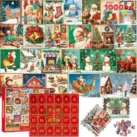Merkloos Puzzle Adventskalender 1000 Teile - Interaktives Weihnachtsrätsel - 17795