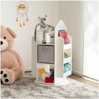 HOME DELUXE Kinderregal drehbar JUNA - 60 x 60 cm Weiß