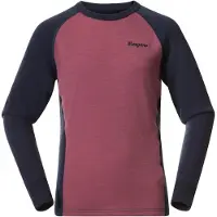 Bergans Inner:dual Merino Junior Long Sleeve ruby purple/navy blue (25668) 152