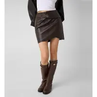 GUESS für Damen. W6BD27W4251 Minirock Lucia mit Logo-Schnalle in Braun (M), Lässig, Party, Polyurethan