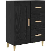 vidaXL Sideboard Schwarze Eiche 69,5 x 34 x 90 cm Holzwerkstoff