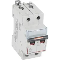 Legrand 409912 DX3 Leitungsschutzschalter Z-Charakteristik, 10A, 2-polig, 25kA, 400VAC, 2TE