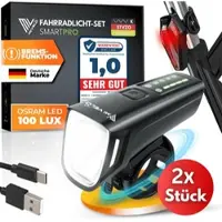 MIVELO Fahrradlicht Set 100Lux mit Bremslicht „SMART PRO“ - 2. St. - Bestseller,oft gekauft,Zubehör