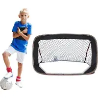 Markenlos Fußballtor für Kinder und Erwachsene - Pop-up, faltbar, schwarz
