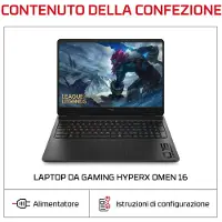 HP E4FB4EA Laptop, Intel Core Ultra 7, 40,6 cm (16"), 2,5K, 32 GB DDR5-SDRAM, NVIDIA GeForce RTX 5070, Wi-Fi 6 (802.11ax), FreeDOS, Nero