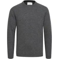 Casual Friday Strickfleece-Pullover "Strickpullover CFKarl", Herren, Gr. L, grau (pewter mix), Obermaterial: 80% Wolle WO. 20% Polyamid PA., Pullover Strickfleece-Pullover