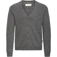 Casual Friday Strickjacke "Strickjacke CFKarl", Herren, Gr. M, grau (pewter mix), Obermaterial: 80% Lammfell LF. 20% Polyamid PA., Strickjacken Strickjacke