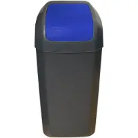 Wellhome - Eimer/Mülleimer mit Schwingdeckel 15L, Blau