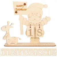 Dripio Adventskalender 2024 aus Holz, DIY, Countdown-Block, Weihnachtsmann
