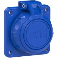 Pce 20342-8bc Schutzkontakt-Anbausteckdose 75x75 fb Shutter Klappdeckel IP66/68 (blau) 203428bc