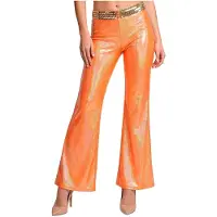Generik Disco Glitzer Damenhose orange