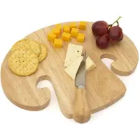 Kikkerland Mushroom Cutting Board & Knife