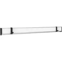 MAUL Multifunktionsklemmleiste MAULpro, inkl. 2 Multifunktionshaken, für Flipchartblöcke ab 11 mm Lochung, B 42 x T 15 x L 500 mm, Aluminium