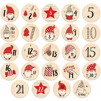Dripio Holz-Adventskalender Zahlen 24 St. Wichtelmotive DIY