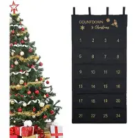 Dripio Adventskalender zum Aufhängen, 24 Fächer, 120x60 cm, Schwarz