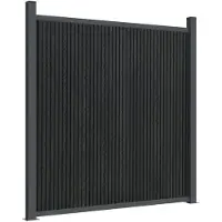vidaXL Zaunelement Grau 1737x186 cm WPC