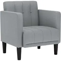 vidaXL Sessel mit Armlehnen Hellgrau 53 cm Stoff