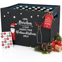 Dripio Bier-Adventskalender aus Filz für Bierkisten – 24 Sticker