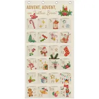 Dripio Stoff-Adventskalender zum Befüllen, 24 Fächer, 120x60 cm