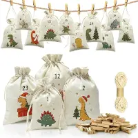 Dripio Adventskalender zum Befüllen, 24 Stoffbeutel, 3 Größen