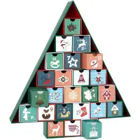 Dripio Adventskalender Weihnachtsbaum 51 cm, 24 Türchen, Karton, Grün
