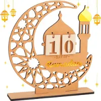 Dripio Ramadan-Auftaktkalender aus Holz, Halbmond-Moschee, 30 Tage