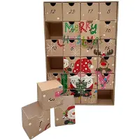 Dripio Adventskalender zum Befüllen, 24 Fächer, Karton, 38,5x26x6,5 cm