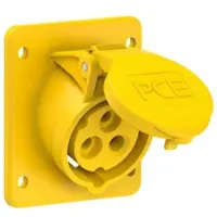 Pce 413-4f87 CEE-Anbausteckdose schräg (75x85mm) 16A 3p 4h IP44/IP54 4134f87