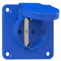 Pce 105-7bs Schutzkontakt-Anbausteckdose 70x70 nat IP54 seitlich (blau) 1057bs