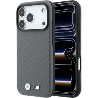 BMW Case M Carbon Metal Logo MagSafe for iPhone 18 Pro grey