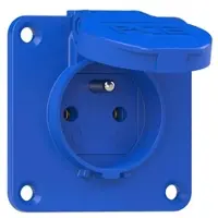 Pce 104-7bs Schutzkontakt-Anbausteckdose 70x70 fb IP54 seitlich (blau) 1047bs