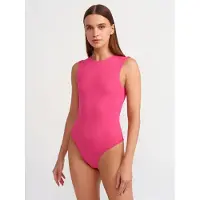 Dilvin Nahtloser ärmelloser Slim-Fit Einteiler