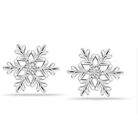 Bibei Damen Schneeflocken Ohrringe aus 925 Sterling Silber BIPE035