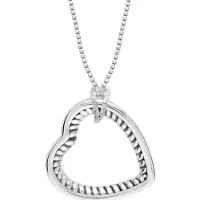 Bibei Damen Halskette Herz Anhänger Sterlingsilber 925 BICLL021