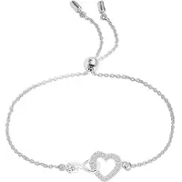 Bibei Damen Infinity Herzarmband mit Zirkonia in 925 Sterling Silber BIPU020