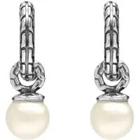 Bibei Damen Creolen mit Perle aus 925 Sterling Silber BIPE036