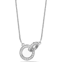 Bibei Damenhalskette Silberkreise mit Zirkonia in 925 Sterling Silber BICLL039