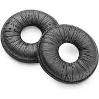 Poly Ohrpolster aus Kunstleder (Satz), Kissen-/Ringsatz, Schwarz