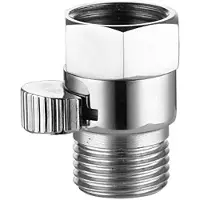 Elkuaie Messing Absperrventil 1/2 Zoll Duschkopf Shut-Off Eckventil Ersatzteil Chrom fš¹r Wasserstop Dusche, AV016