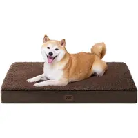EHEYCIGA Orthopädisches Hundebett 91x68cm Braun für mittelgroße bis große Hunde