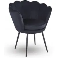 FurniTex Traditioneller Polstersessel FR1-FX Schwarz-Schwarz
