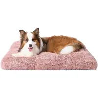 EHEYCIGA Flauschiges Hundebett XL 105x70cm Rosa Waschbar Rutschfest