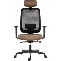 Powerton ERGO LUCIE ergonomischer Bürostuhl mit Netzrücken, beige